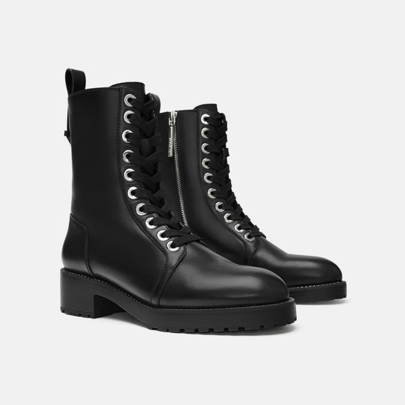 studded leather biker boots